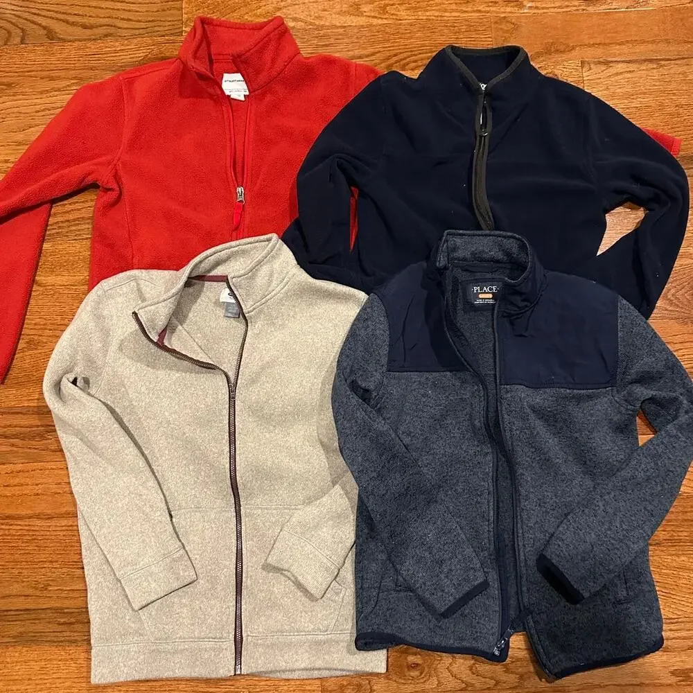 Lot of 4 Boys fleece lot size 10-12 Uniform outerwear